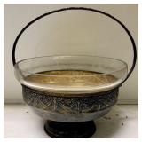 Vintage Silver-Plated Basket Style Bowl Art Deco P