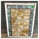 Antique Stained Glass Window, Featuring Amber Tone