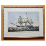 Framed Art Print Depicting The Ship 'The Windsor C