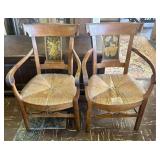 Pair of Antique Late Federal Painted Hitchcock-sty