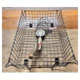 Vintage Metal Wire Basket With Wooden Handle Primi