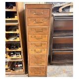 Oak 10-Drawer Index Filing Storage Cabinet 14'X25'