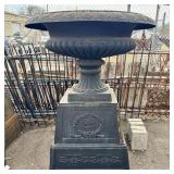 Very Large Wide-Mouth Cast Iron Victorian Garden U