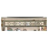 American Victorian-Era Leaded And Beveled Glass Tr