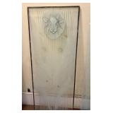 Large Decorative Art Glass Panel Featuring Molded