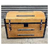 Early American Pine - Iron Steamer Trunk, Likely E