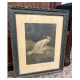 Vintage Framed Print Of 'Psyche At Nature's Mirror