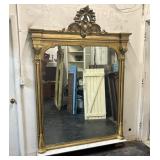 19th Century Gilt Overmantle Mirror Featuring Elab