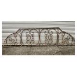 Vintage Architectural Wrought Iron Panel With Orna