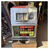 C. 1940's 10 Cent Coin Operated Slot Machine By Pa