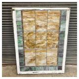 Antique Stained Glass Window, Featuring Amber Tone