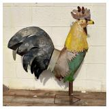 Vintage Handmade Metal Rooster 28'X37'