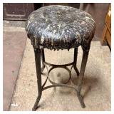 Industrial Metal Stool With Layered Paint Style To