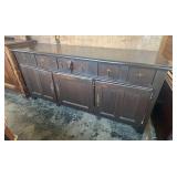 Antique Oak Dresser Base, likely dating from the e