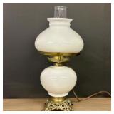 Vintage White Glass Gone With The Wind Style Parlo