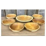 Vintage, Hand-Turned Woodpecker Woodware Wooden Sa