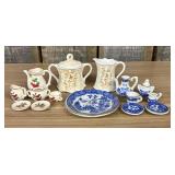Collection of Vintage Dollhouse Miniature China Te