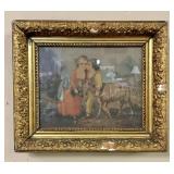 Gilt Framed Print Depicting a Pastoral Scene with