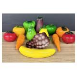Murano Style Hand Blown Art Glass Fruit And Vegeta