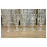 Vintage Pinwheel Crystal Cordial Glasses featuring