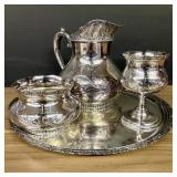 Richfield Quadruple Silver Plated Engraved Floral