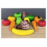 Murano Style Hand Blown Art Glass Fruit And Vegeta