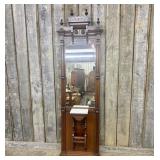 Antique Eastlake Victorian Style Pier Mirror Hall