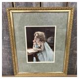 Antique  Framed Art Print titled "On Dreamland