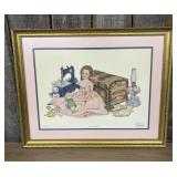 Gilt Framed C. Don Ensor Print titled "Attic Treas