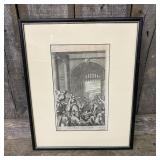Framed Engraving Titled 'The Prediction Of Elisha'