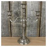 Vintage Silver Plated 3 Light Candelabra 12"X14"