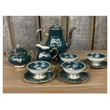 Antique Bavarian Alka Kunst Porcelain Tea Set 8'X8