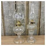 Antique Glass Kerosene Oil Lamps, featuring Decora
