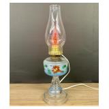 Vintage, Hand-Painted Oil Lamp, Specifically Ident