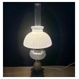 American Victorian Style Table Lamp With White Rib
