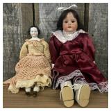 Two Vintage to Antique Dolls, The Doll on the righ