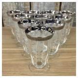 These vintage footed glasses are the Tiffin-Franci