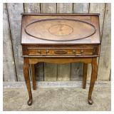 Drop Front Secretary Desk With Inlaid Oval Panel 1