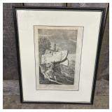 Framed Engraving Titled 'The Gates Of Gaza' Illust