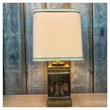 Vintage Chinoiserie Tole Tea Tin Canister Table La