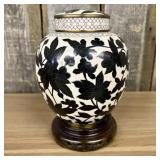 Antique Chinese Cloisonne Style Ginger Jar On Base