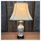 Chinoiserie Style Porcelain Table Lamp featuring a