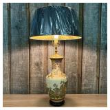 Japanese Satsuma-style Porcelain Table Lamp, featu