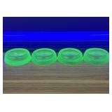 Vintage Hazel Atlas Uranium Glass Furniture Coaste