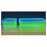 C. 1930's Depression Era Uranium Glass Refrigerato