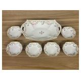 Vintage  Hand-Painted Nippon Porcelain Relish Set,