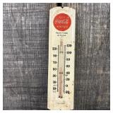 Vintage Coca-Cola Tin Litho Advertising Thermomete