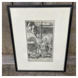 Framed Engraving Titled "Zamri Burnt" Illustrating
