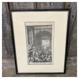 Framed Engraving Titled "The Prediction Of Elisha"