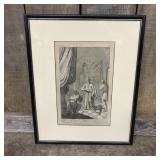 Framed Engraving Titled "David